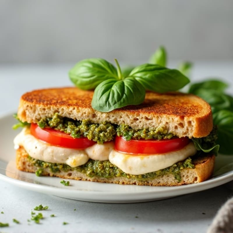 Pesto Turkey Panini with Fresh Mozzarella
