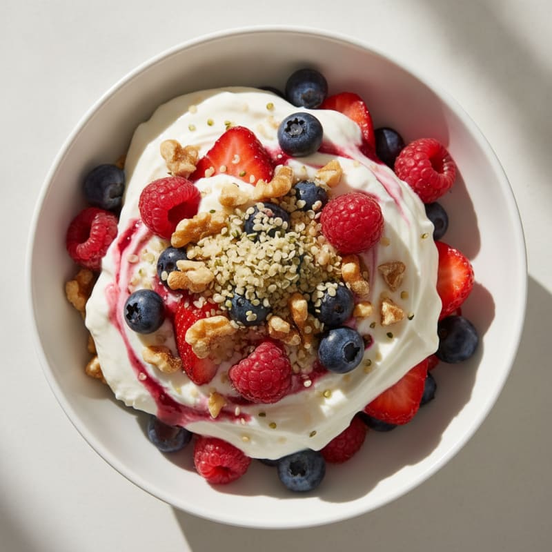Creamy Greek Yogurt Protein Parfait with Mixed Berries
