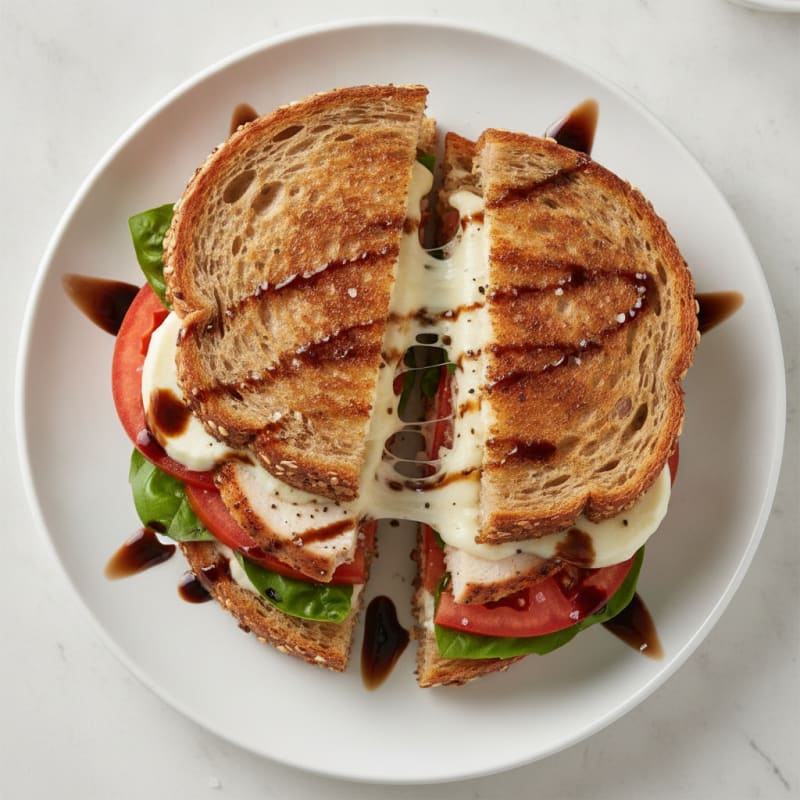 Grilled Caprese Sandwich with Balsamic Glaze