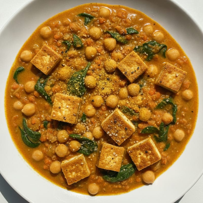 Lentil and Chickpea Coconut Curry