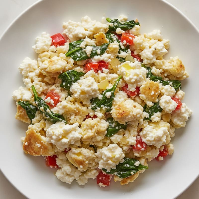Egg White Vegetable Scramble with Low-Fat Cottage Cheese