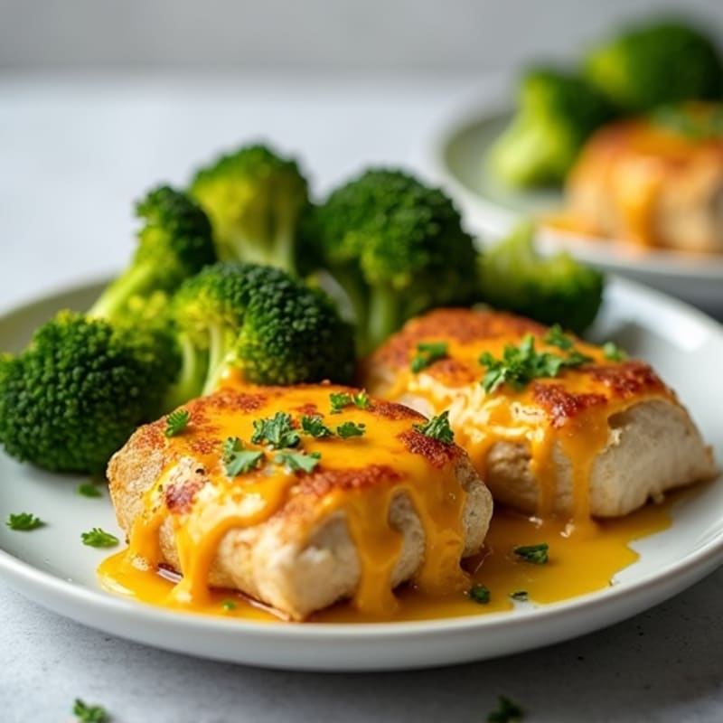 Baked Jalapeño Popper Chicken with Roasted Broccoli