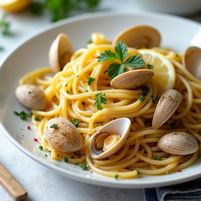 Garlic Herb Clam Linguine