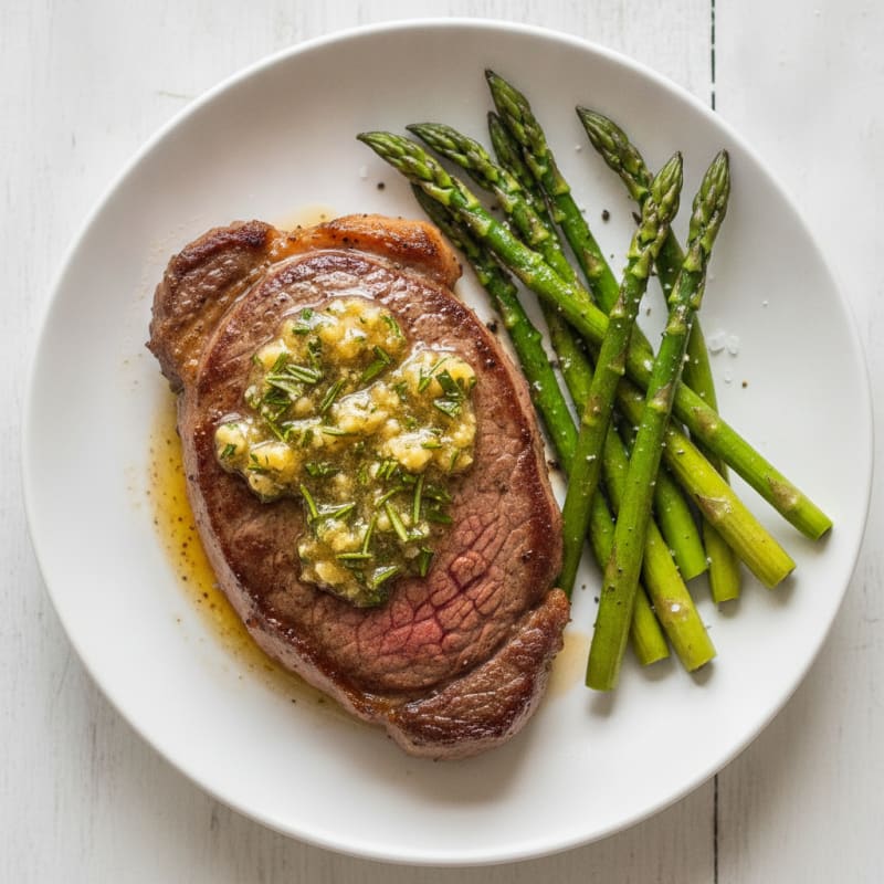 Pan-Seared Steak with Garlic Herb Butter