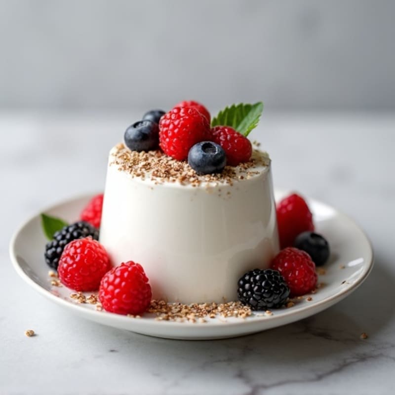 Greek Yogurt Protein Mousse with Fresh Berries