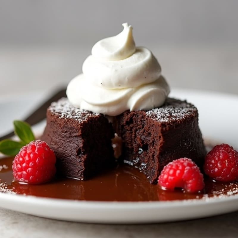 Flourless Dark Chocolate Lava Cake