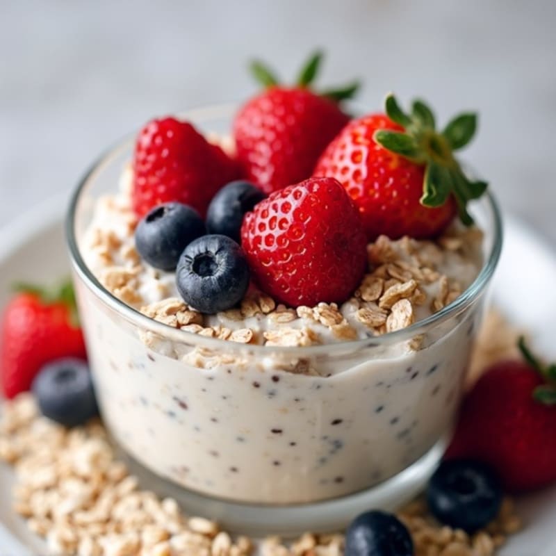 Creamy Overnight Oats with Fresh Berries