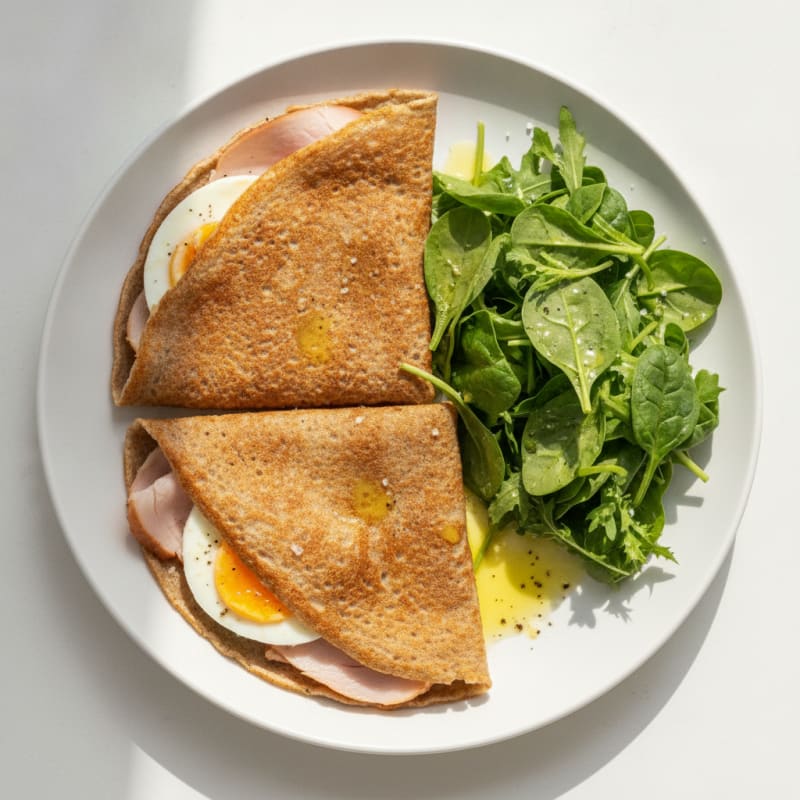 Savory Buckwheat Crepes with Garden Salad