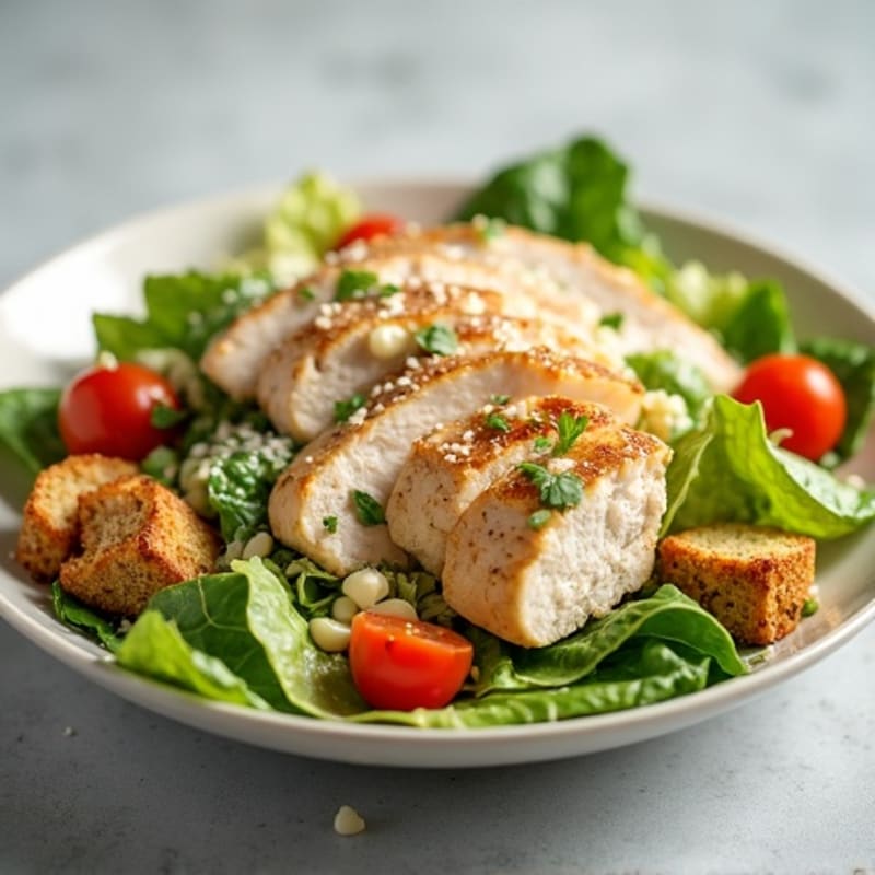 Grilled Chicken Caesar Salad with Creamy Dressing