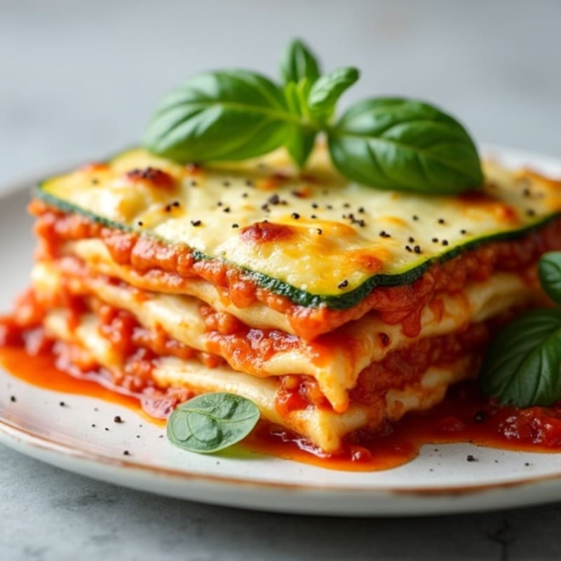 Fresh Zucchini Ricotta Lasagna