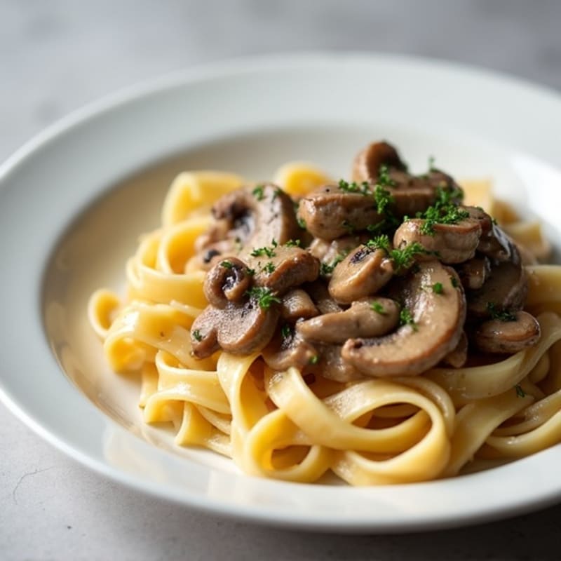 Healthy Creamy Beef Mushroom Stroganoff