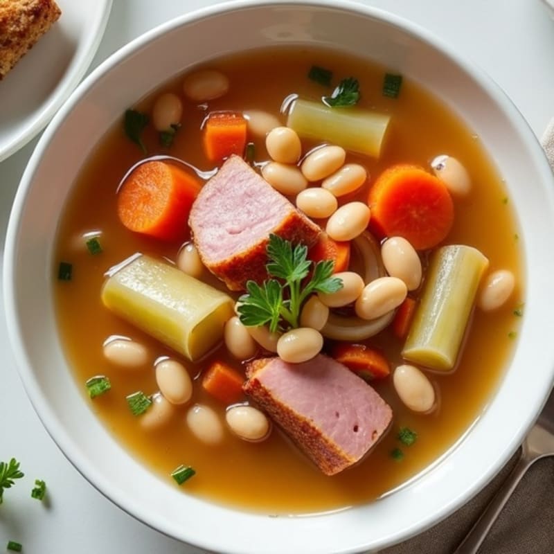 Hearty Smoked Ham and White Bean Soup