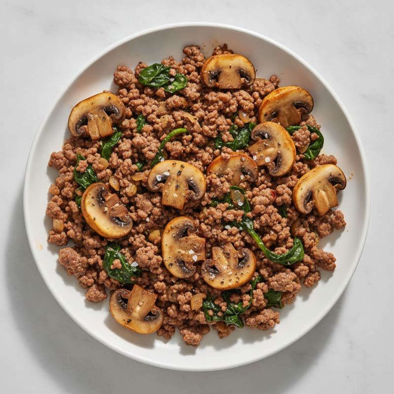 Savory Ground Beef and Mushroom Skillet