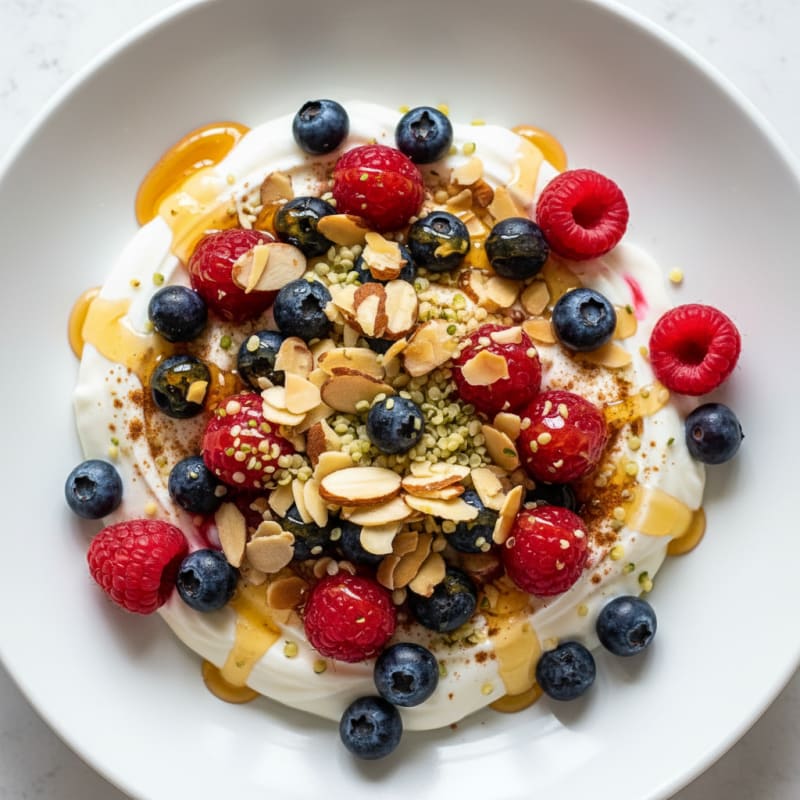 High-Protein Berry & Nut Greek Yogurt Bowl