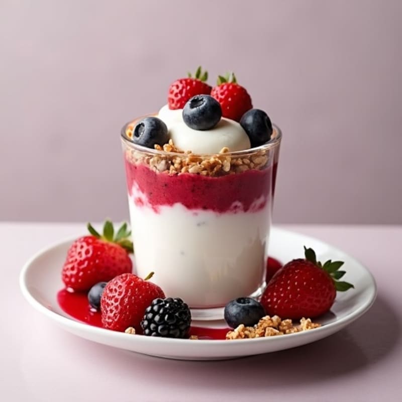 Greek Yogurt Protein Parfait with Berries