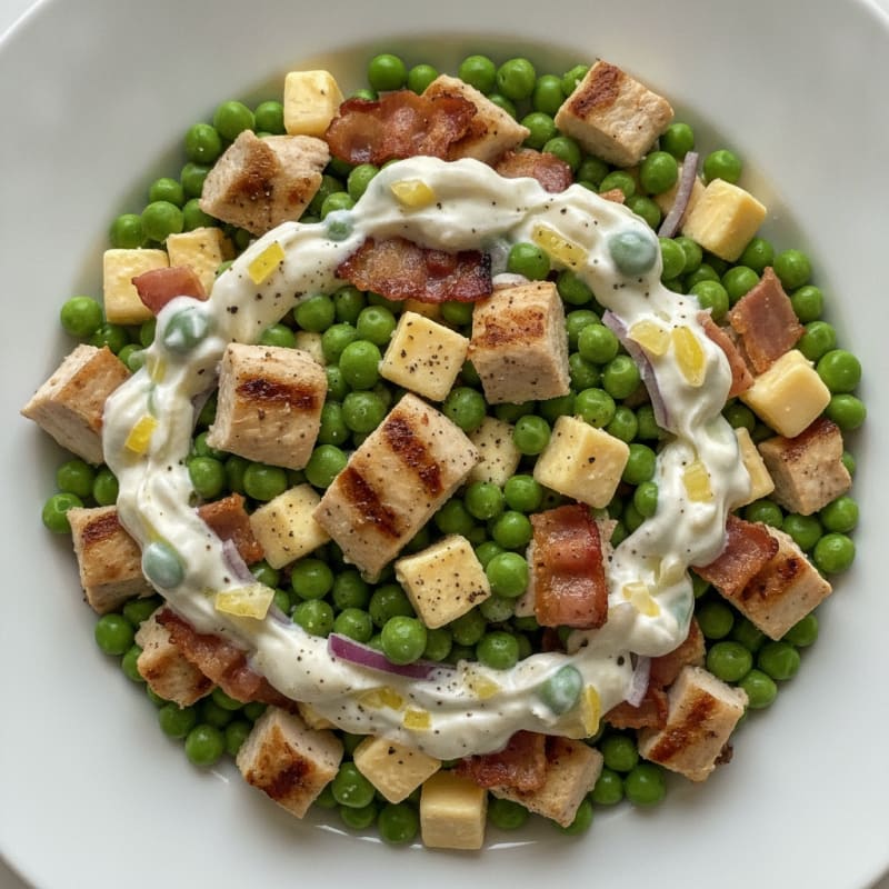 Pea and Bacon Salad with Muenster