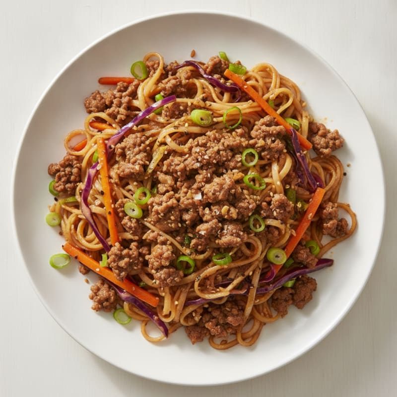 Ground Beef and Noodle Stir-Fry