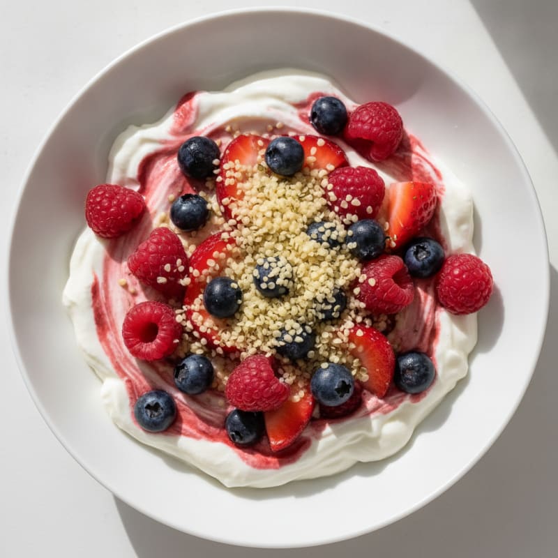 Creamy Greek Yogurt Protein Parfait with Mixed Berries