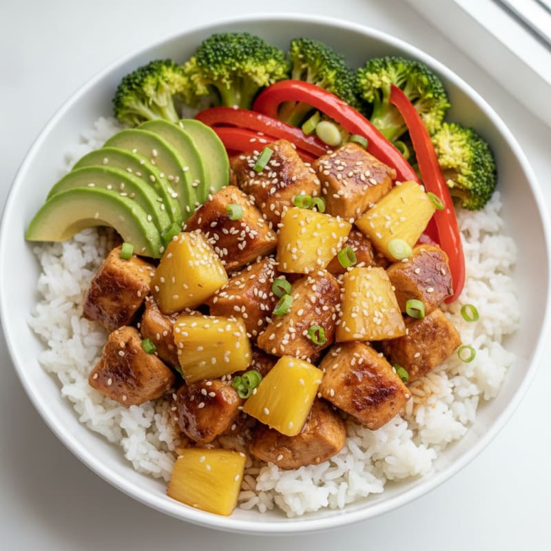 Hawaiian Pineapple Chicken Teriyaki Bowls