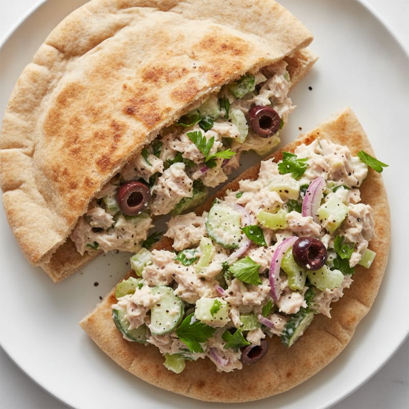 Mediterranean Tuna Salad Pita
