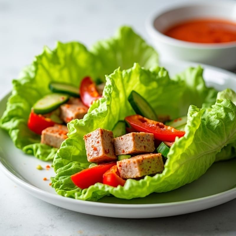 Fresh Spicy Tuna Lettuce Wraps