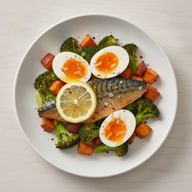 Mackerel and Egg Breakfast Bowl