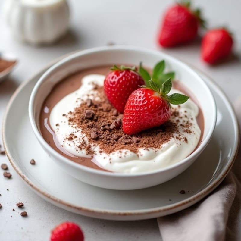 Silky Chocolate Protein Pudding with Greek Yogurt