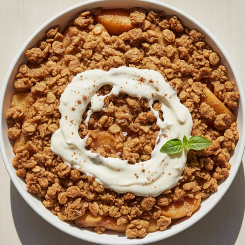 Baked Apple Crumble with Oat Topping