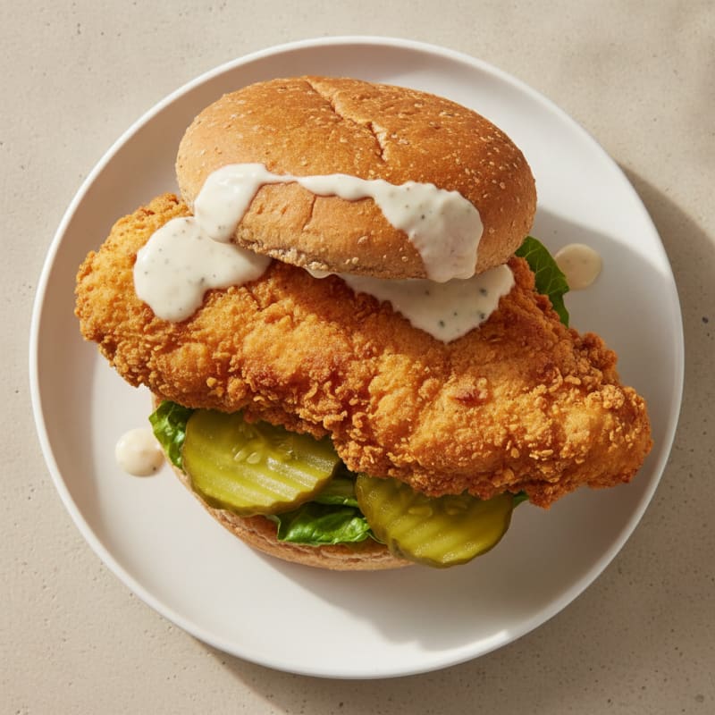 Buttermilk Fried Chicken Sandwich with Pickles