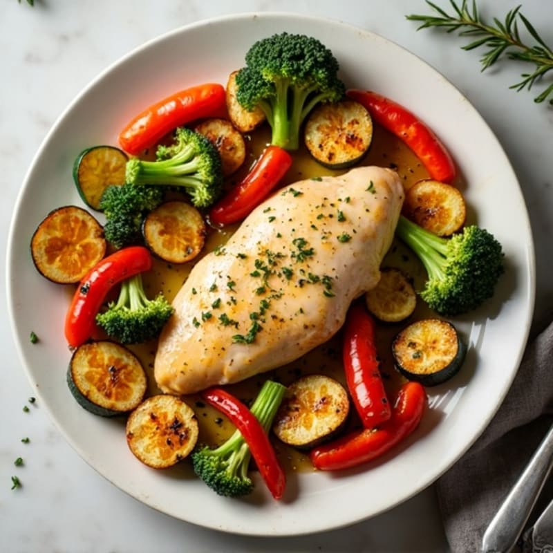 Sheet Pan Lemon Herb Chicken and Roasted Vegetables