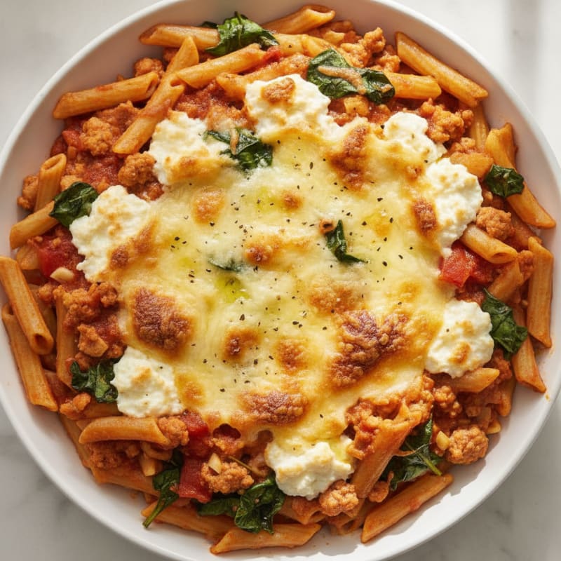 Classic Baked Ziti with Ricotta