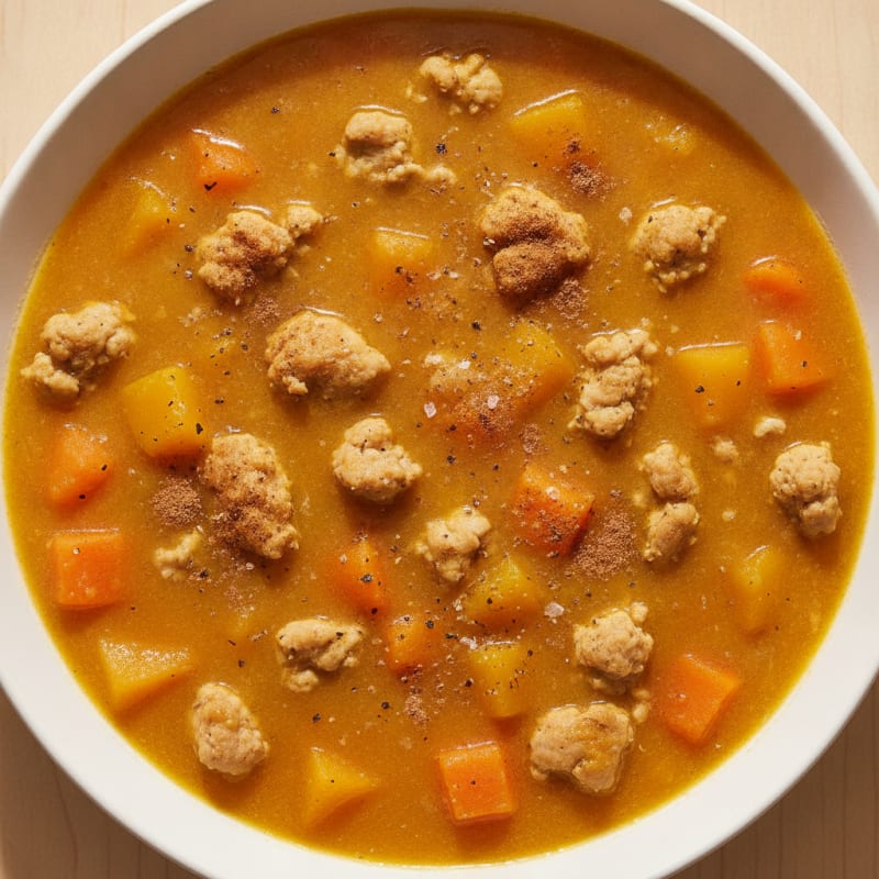 Ground Chicken and Butternut Squash Soup