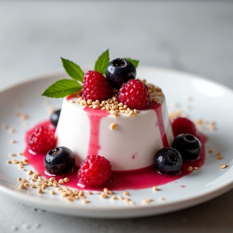 Silky Greek Yogurt Protein Mousse with Mixed Berries