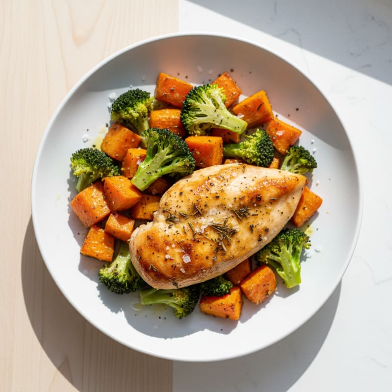 Herb-Roasted Chicken with Roasted Vegetables