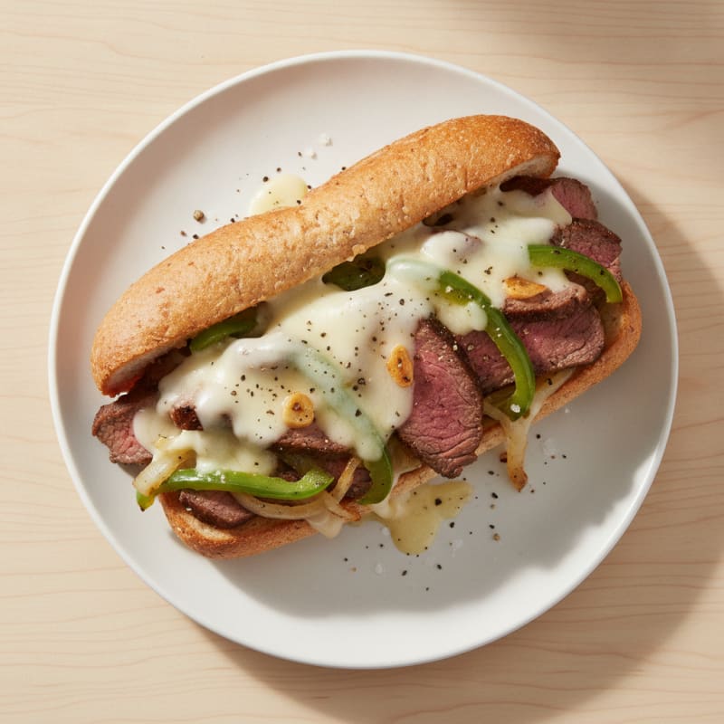 Classic Philly Cheesesteak Sandwich