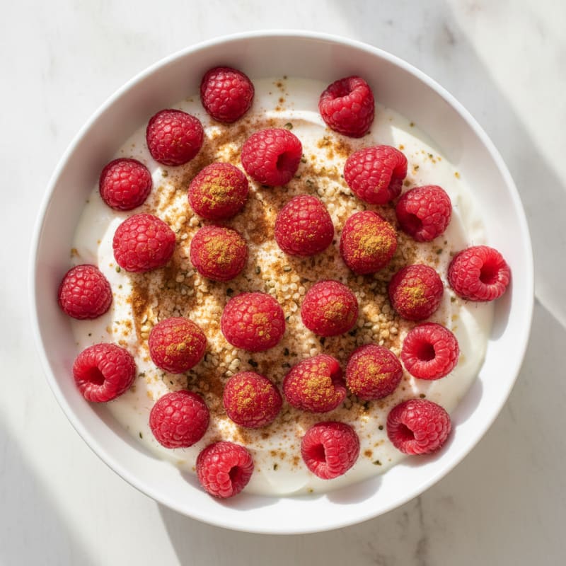 Silky Greek Yogurt Bowl with Hemp Seeds and Berries
