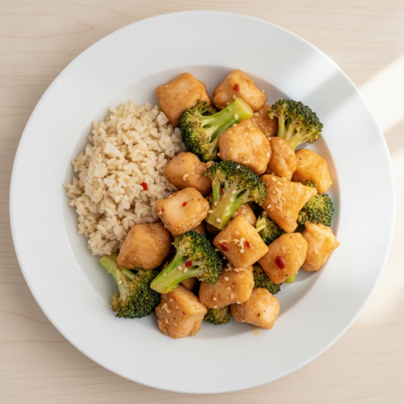 General Tso's Chicken with Broccoli