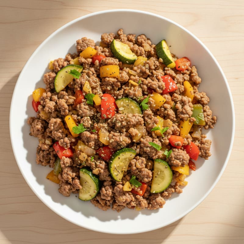 Savory Ground Beef and Vegetable Skillet