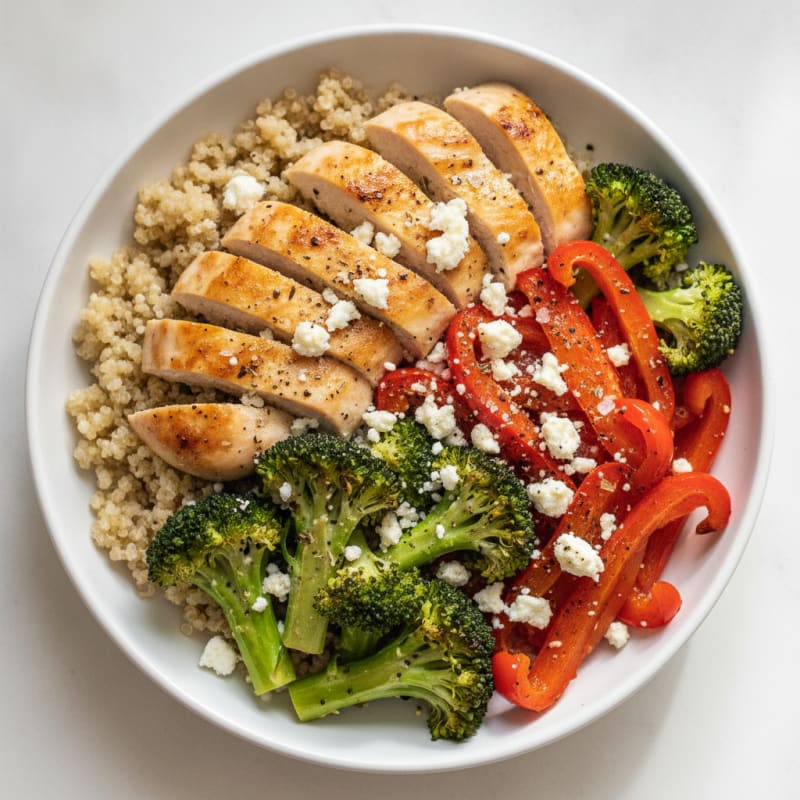 Chicken and Roasted Vegetable Power Bowl
