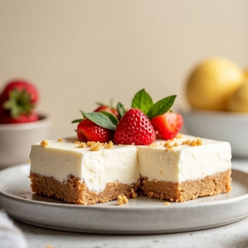 Greek Yogurt Protein Cheesecake Bars