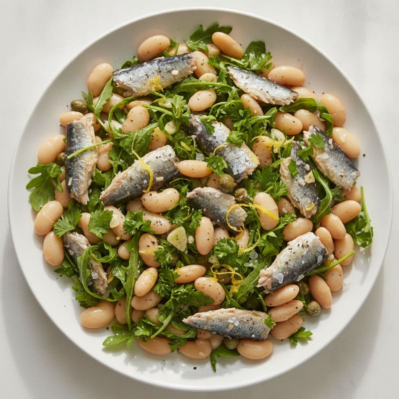 Sardine and Cannellini Bean Salad with Gremolata