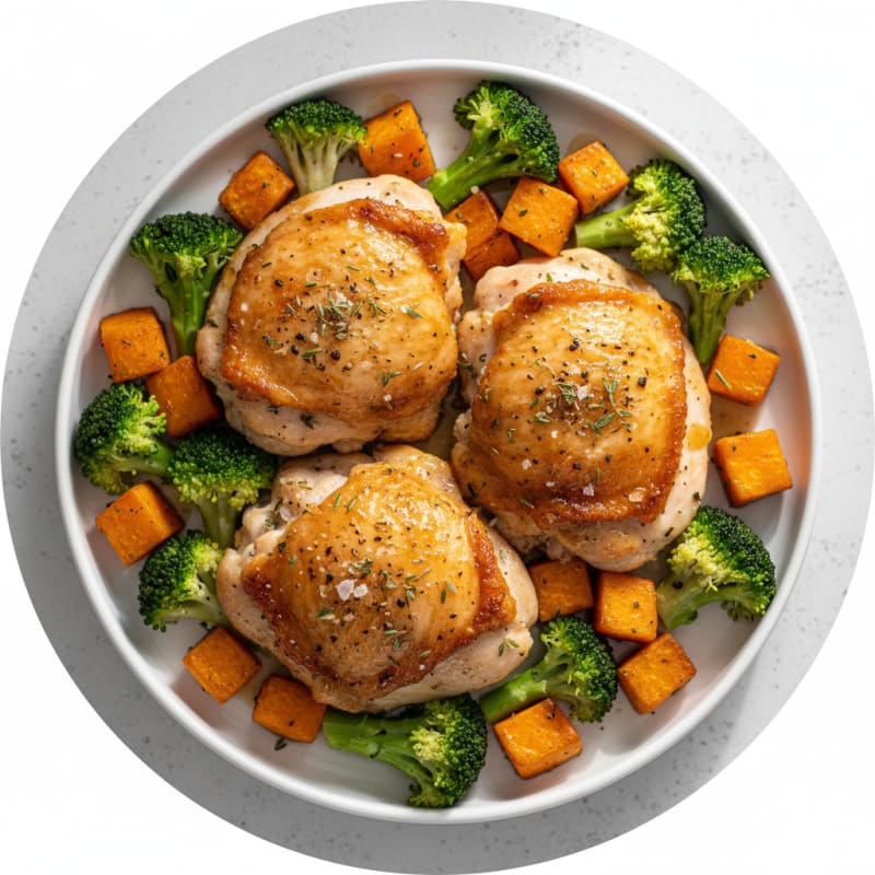 Crispy Roasted Chicken Thighs with Herbs