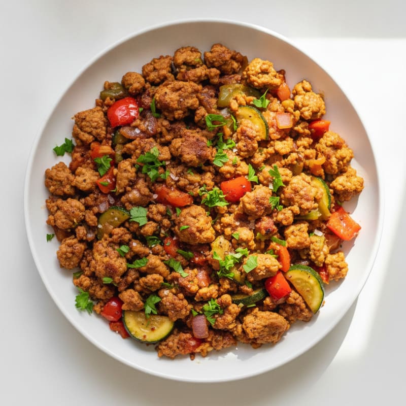 Savory Ground Turkey Skillet with Vegetables