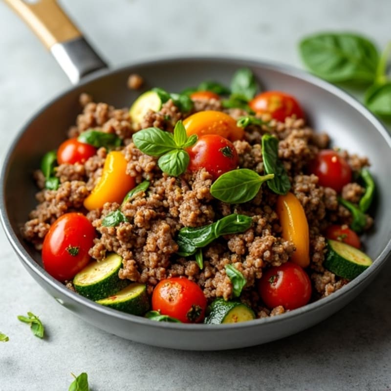 Lean Ground Beef and Vegetable Skillet