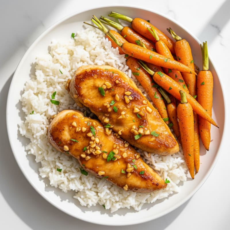 Honey-Garlic Chicken and Roasted Carrots
