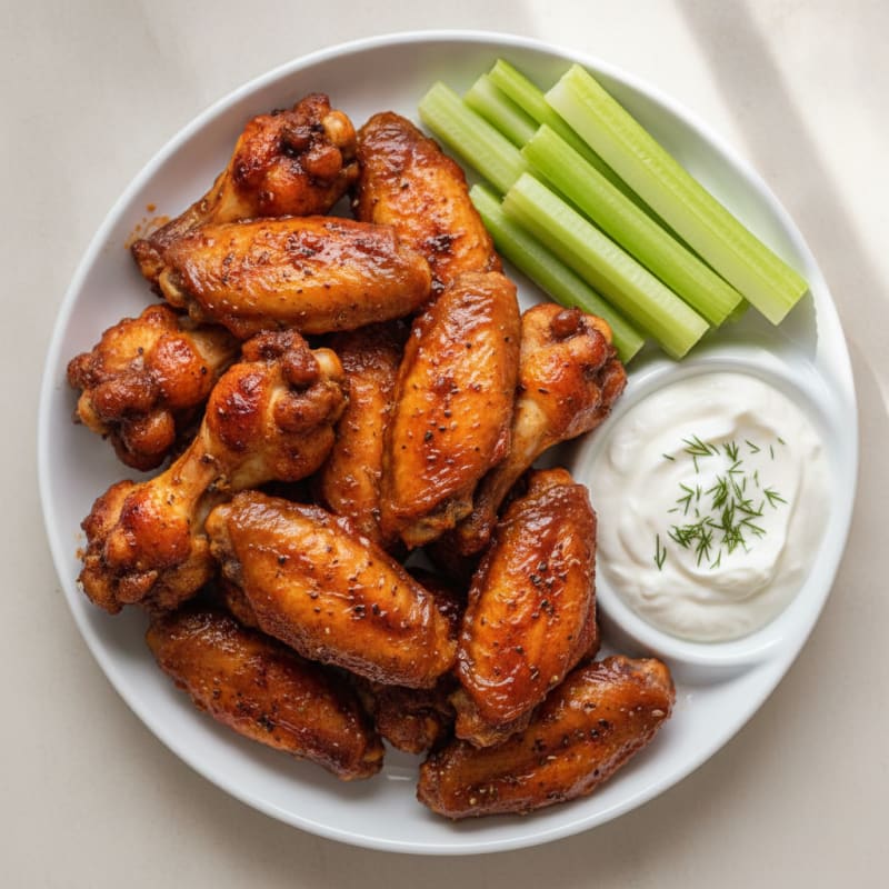 Spicy BBQ Glazed Chicken Wings