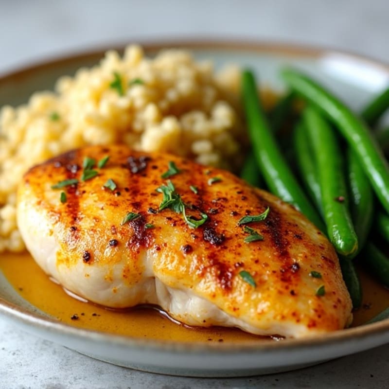 Ginger-Turmeric Roasted Chicken with Steamed Green Beans