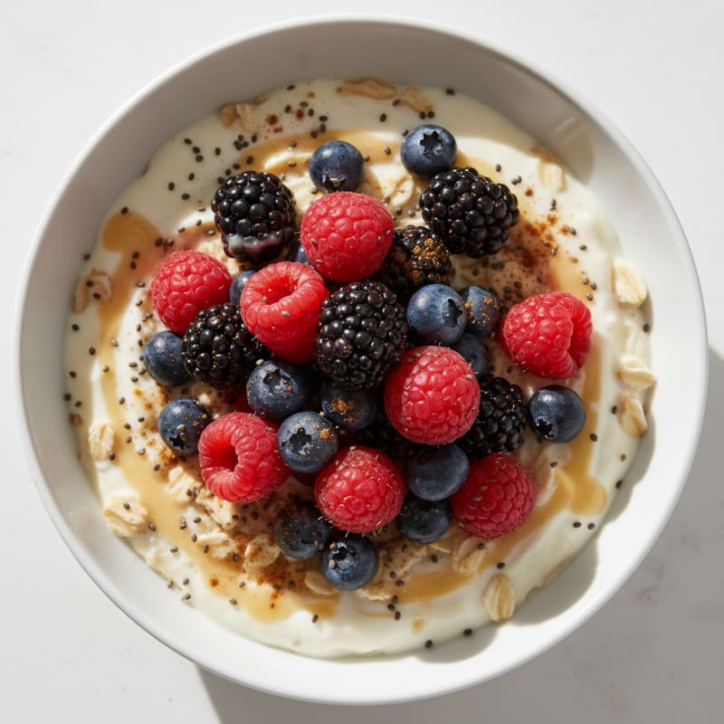 Creamy Vanilla Berry Overnight Oats