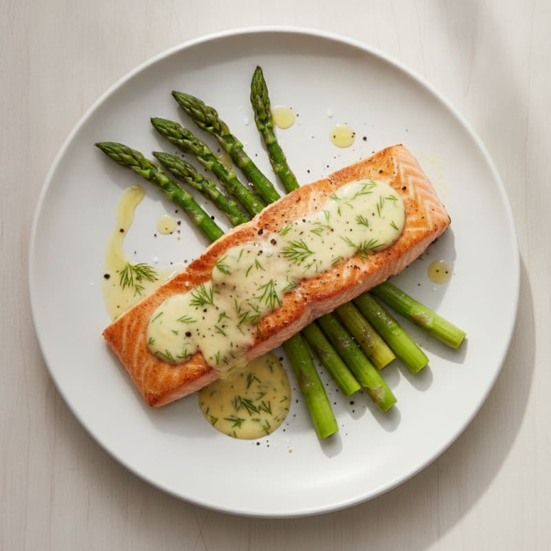 Pan-Seared Salmon with Lemon-Dill Sauce