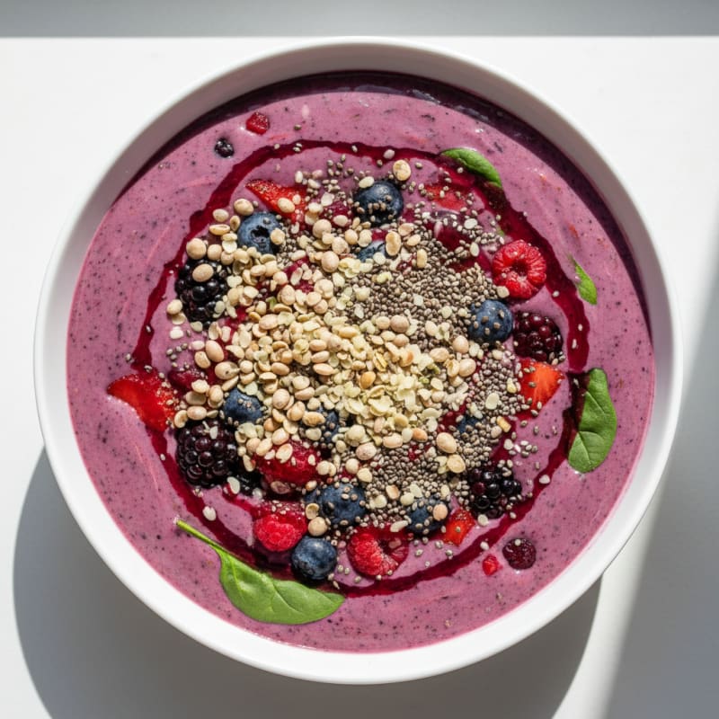 Creamy Mixed Berry Smoothie Bowl